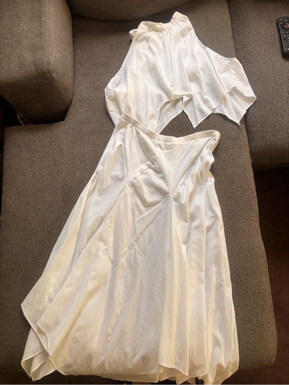 Elegant White Cutout Maxi Dress
